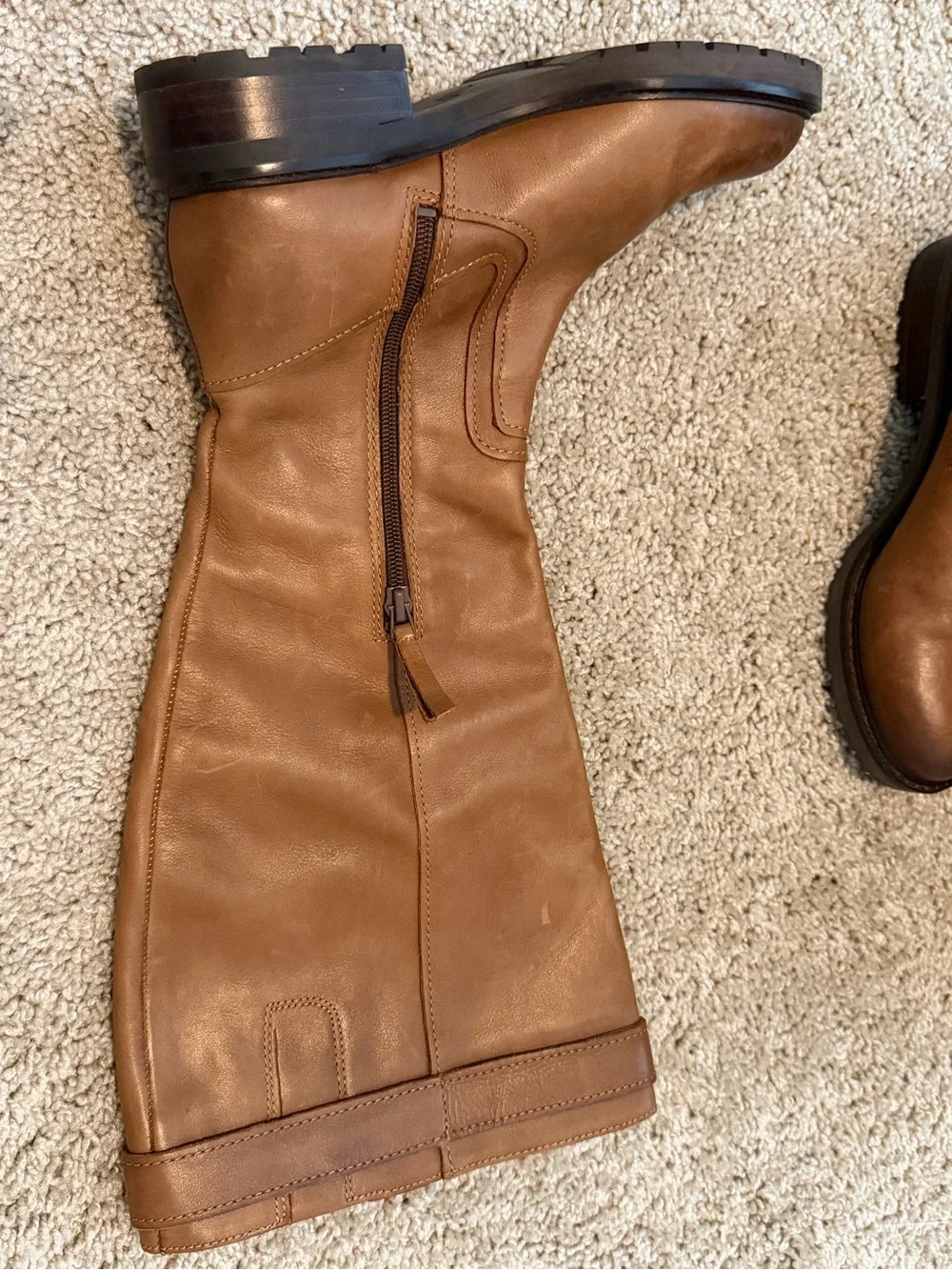 Naturalizer 27 Edit Cayce Chestnut Leather Knee High Boots Women’s Size 6